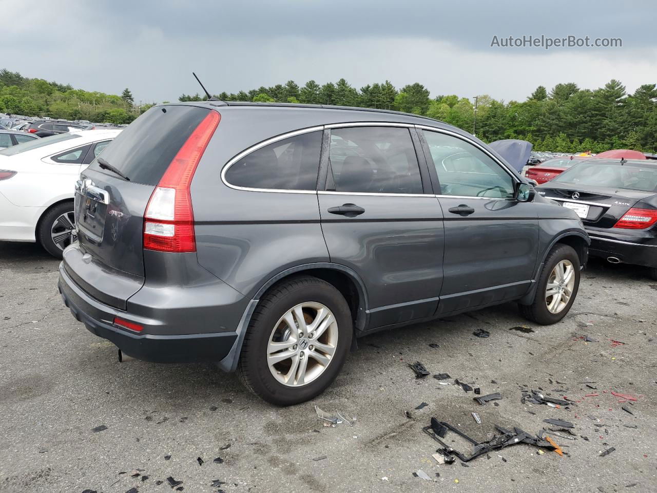 2010 Honda Cr-v Ex Gray vin: 5J6RE4H52AL091928