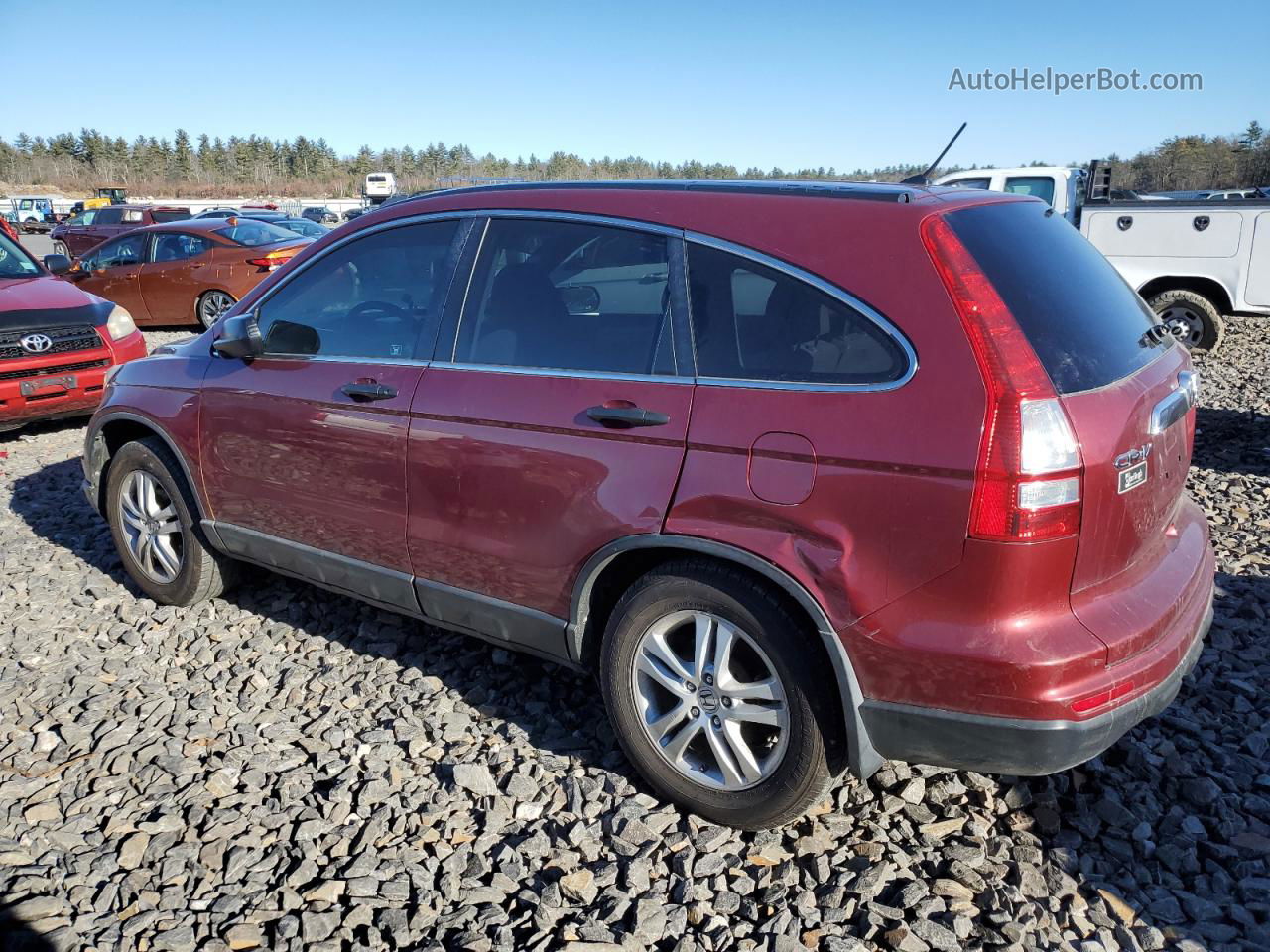 2010 Honda Cr-v Ex Red vin: 5J6RE4H52AL098832