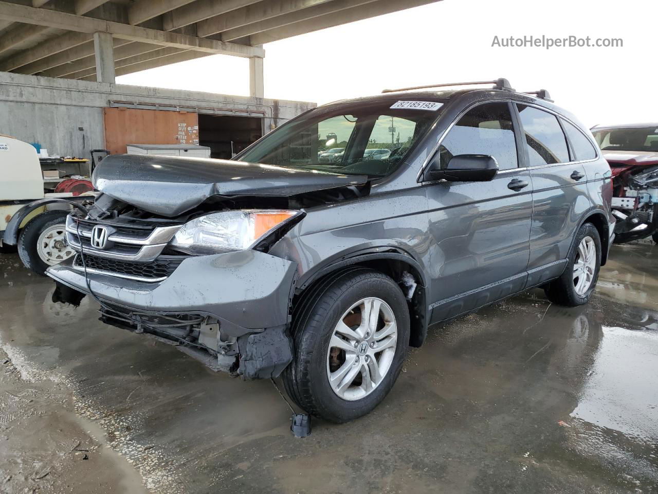 2010 Honda Cr-v Ex Gray vin: 5J6RE4H53AL083336