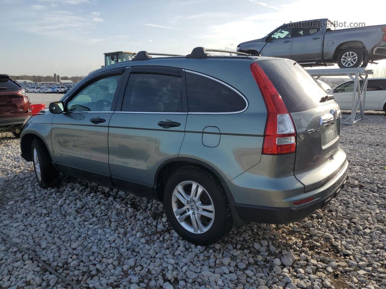 2010 Honda Cr-v Ex Зеленый vin: 5J6RE4H53AL095969