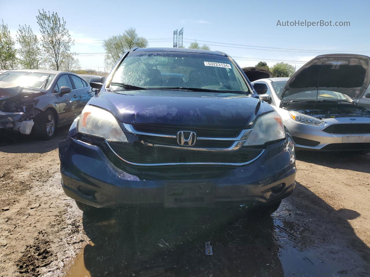 2010 Honda Cr-v Ex Blue vin: 5J6RE4H54AL065234