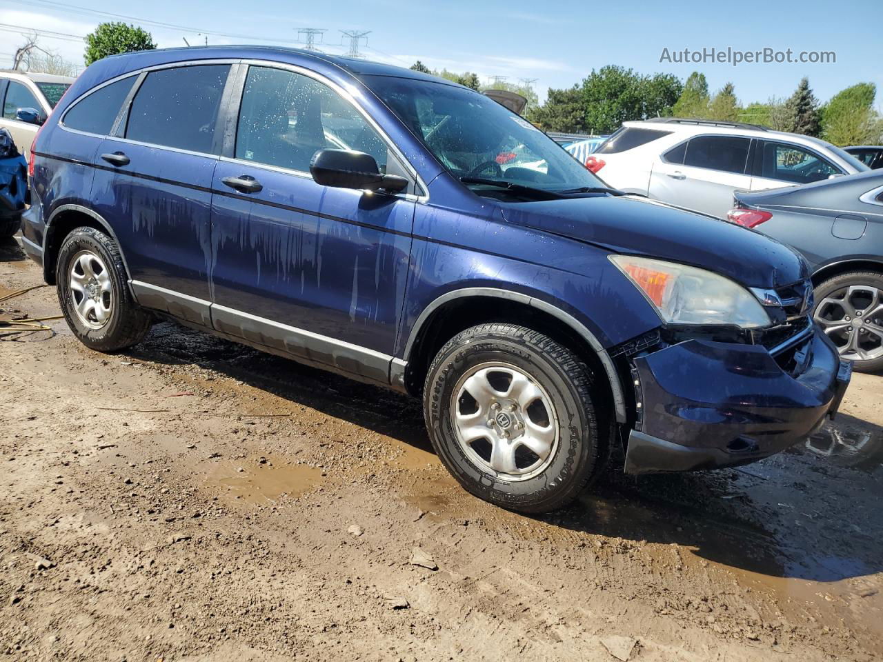 2010 Honda Cr-v Ex Синий vin: 5J6RE4H54AL065234