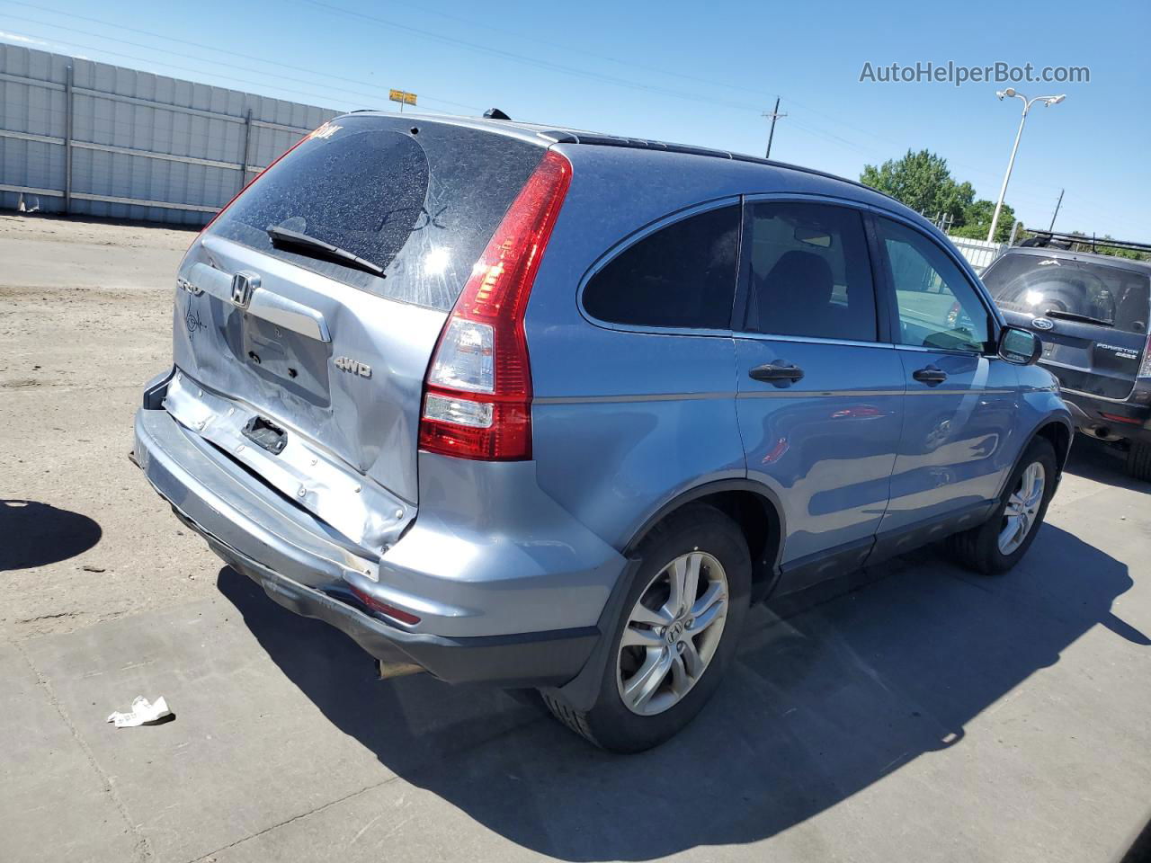 2010 Honda Cr-v Ex Blue vin: 5J6RE4H56AL057040