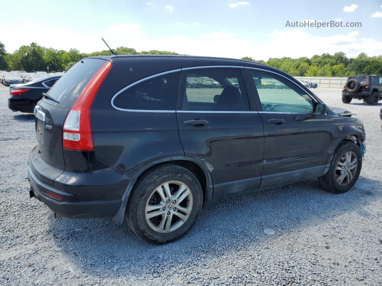 2010 Honda Cr-v Ex Black vin: 5J6RE4H56AL058611