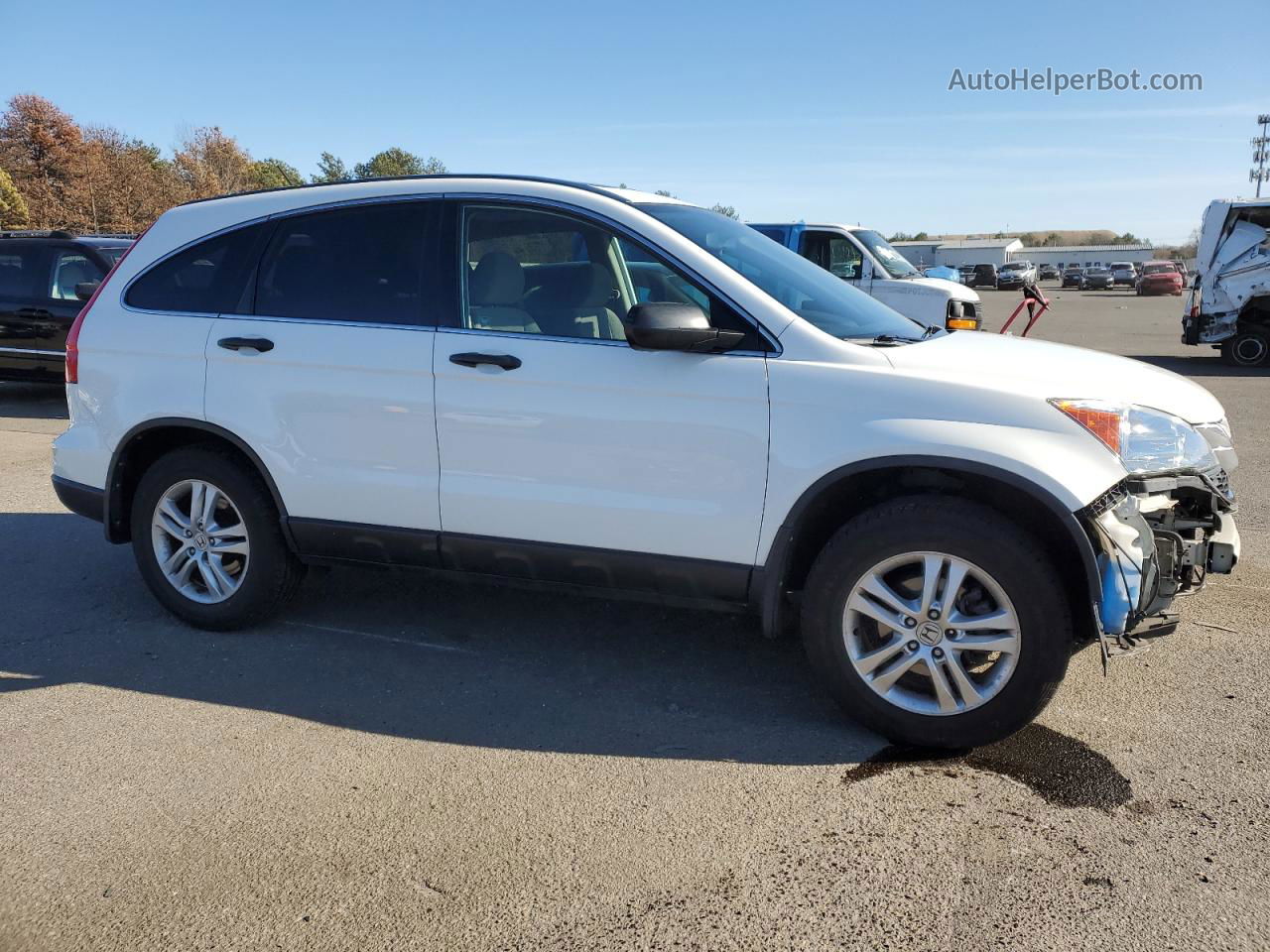 2010 Honda Cr-v Ex White vin: 5J6RE4H56AL069057