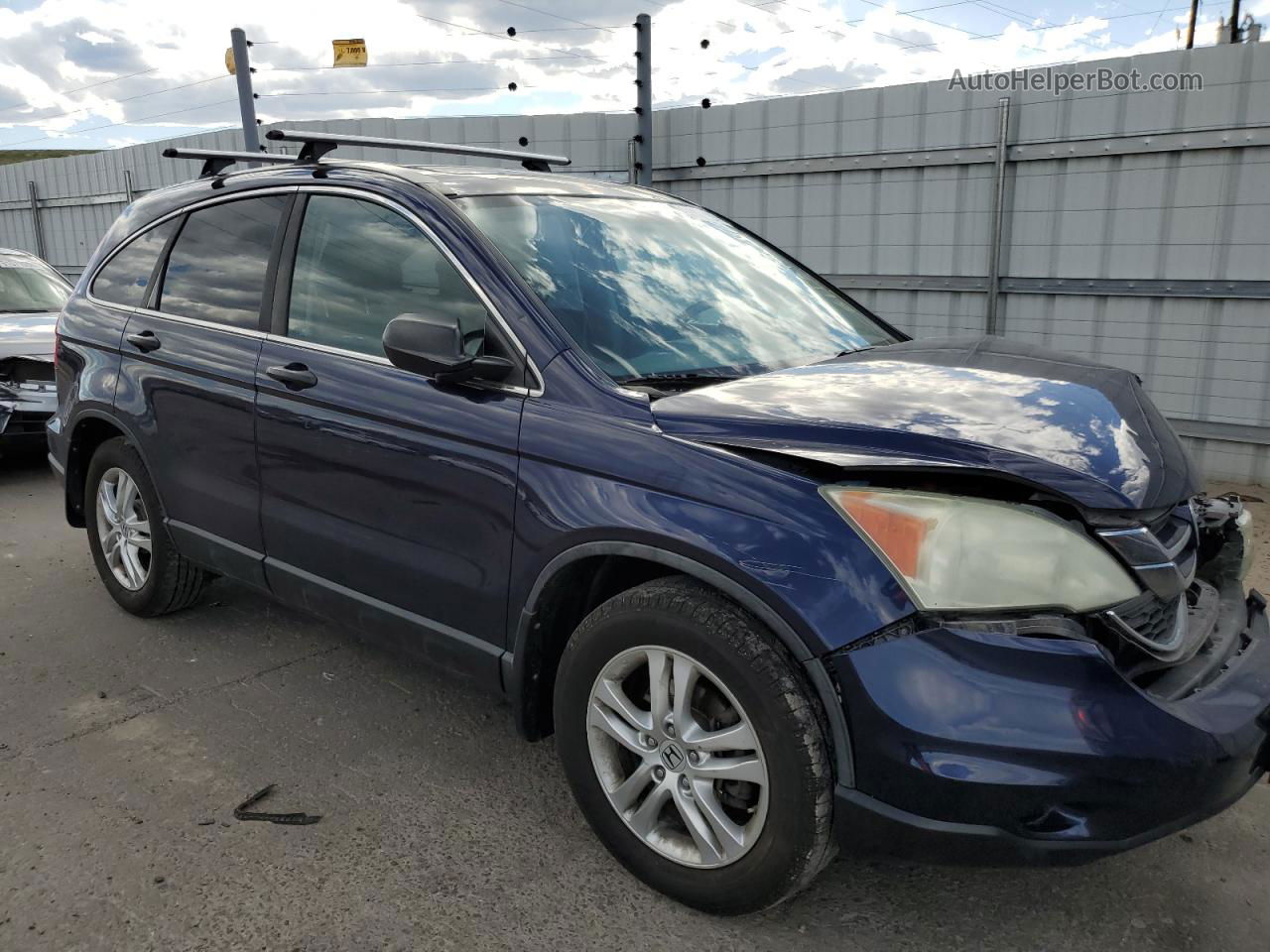 2010 Honda Cr-v Ex Blue vin: 5J6RE4H56AL075005