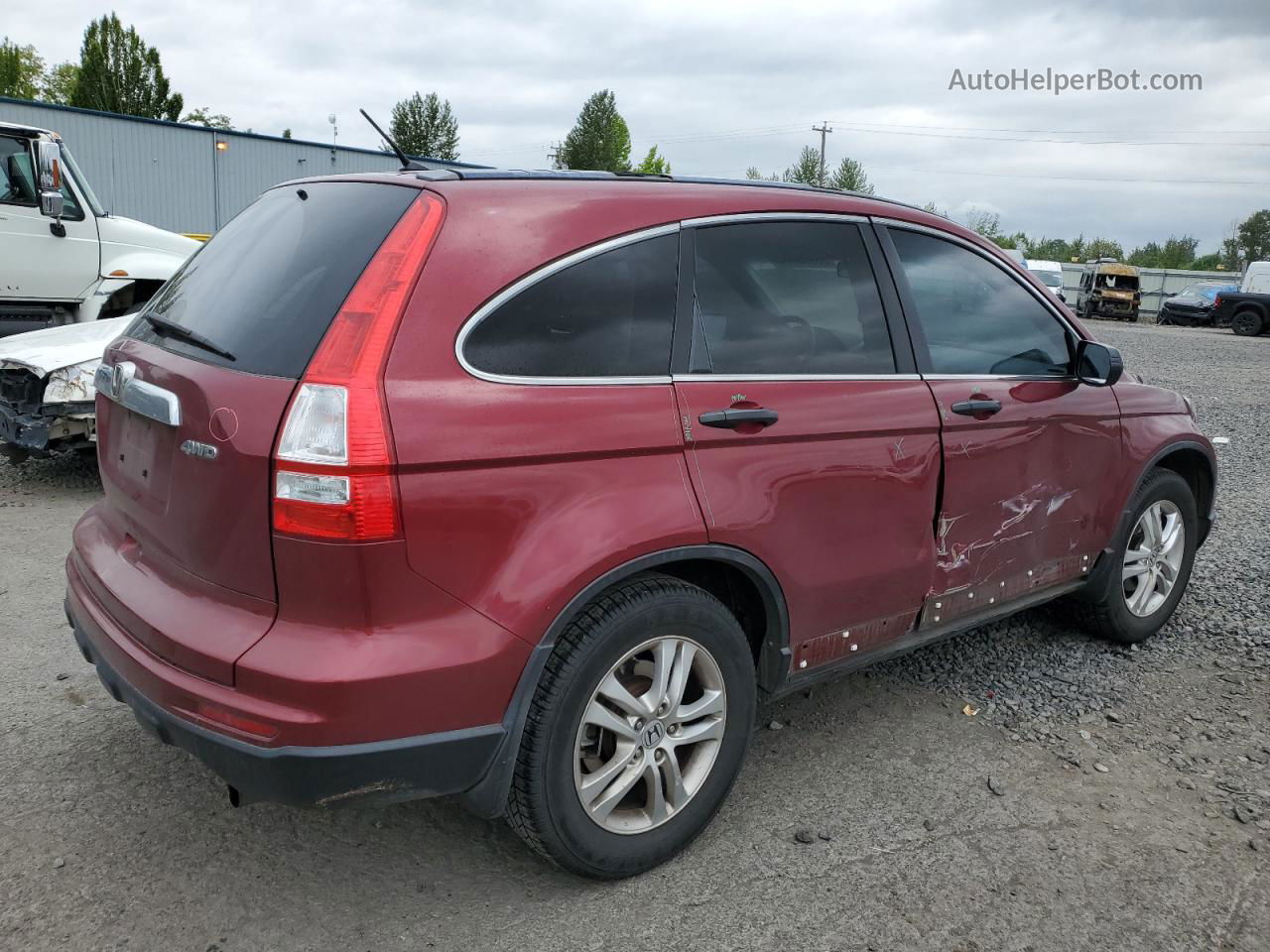 2010 Honda Cr-v Ex Maroon vin: 5J6RE4H57AL046161