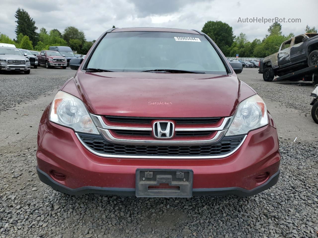 2010 Honda Cr-v Ex Maroon vin: 5J6RE4H57AL046161