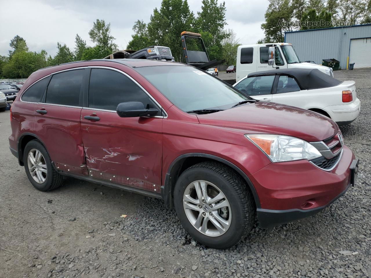 2010 Honda Cr-v Ex Maroon vin: 5J6RE4H57AL046161