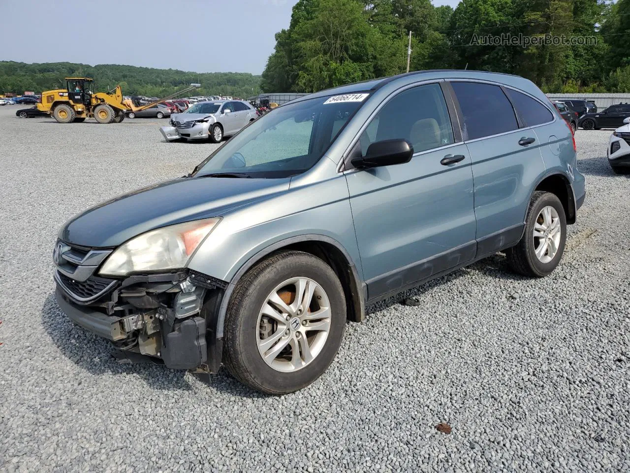 2010 Honda Cr-v Ex Turquoise vin: 5J6RE4H57AL084358