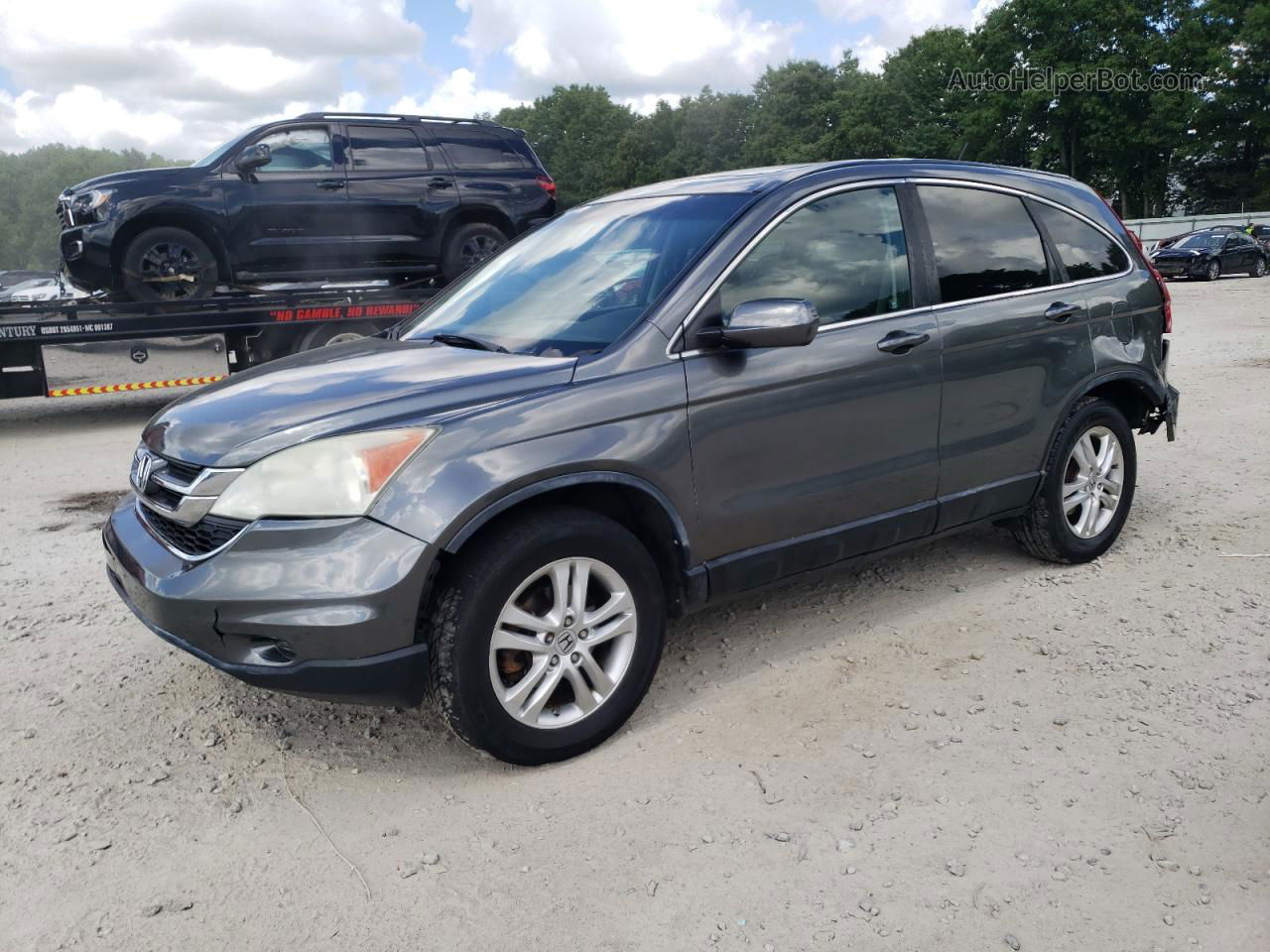 2010 Honda Cr-v Ex Gray vin: 5J6RE4H58AL094624