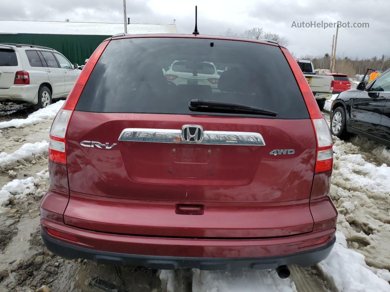 2010 Honda Cr-v Ex Red vin: 5J6RE4H59AL035159