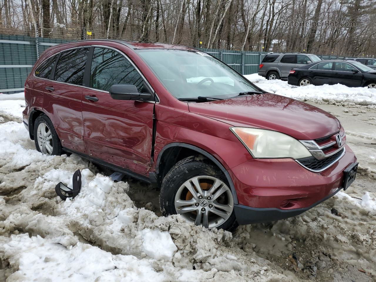 2010 Honda Cr-v Ex Red vin: 5J6RE4H59AL035159