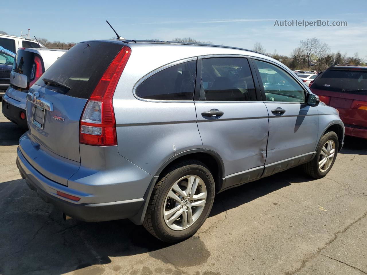 2010 Honda Cr-v Ex Синий vin: 5J6RE4H59AL084331