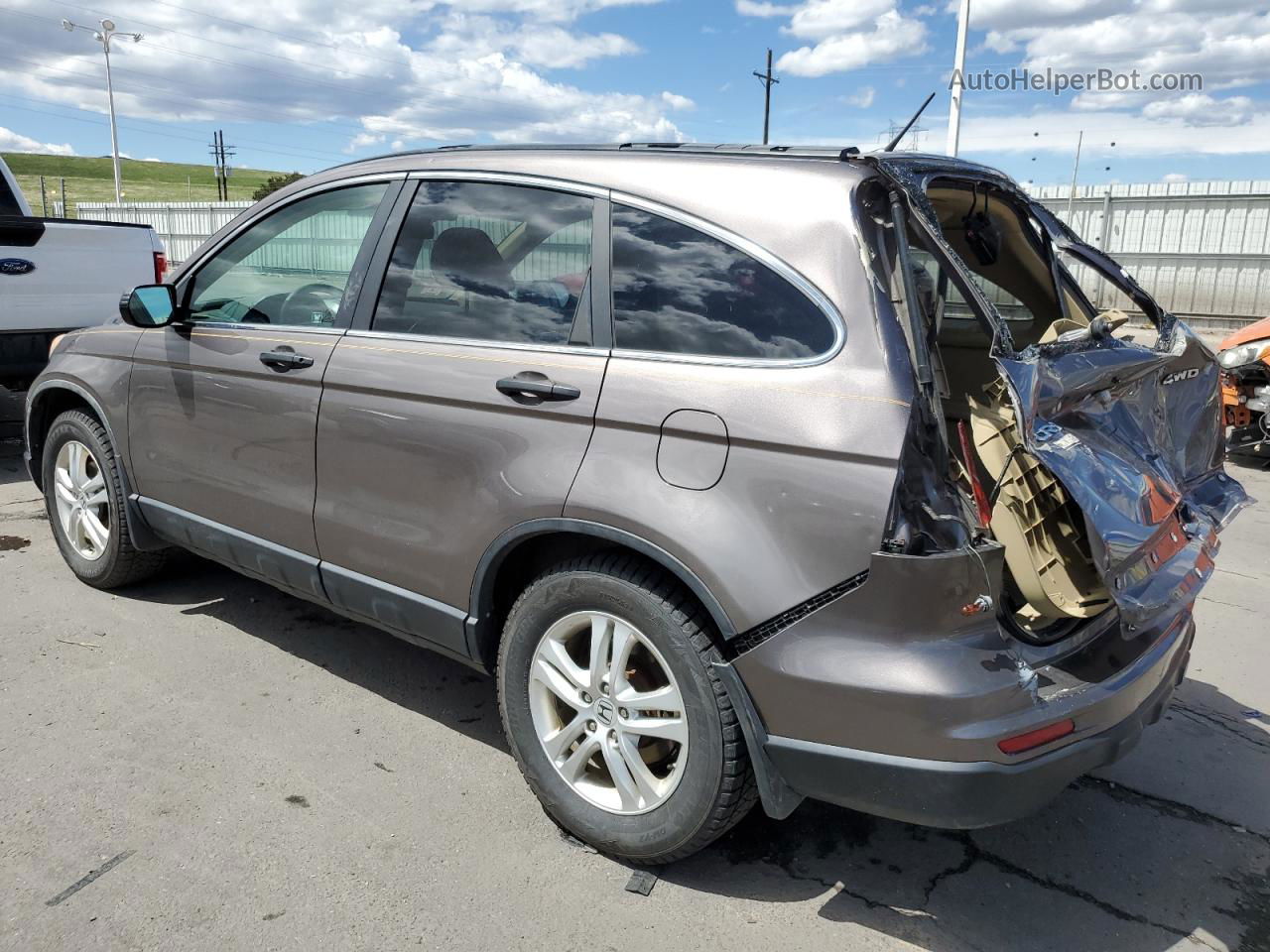 2010 Honda Cr-v Ex Brown vin: 5J6RE4H59AL090193