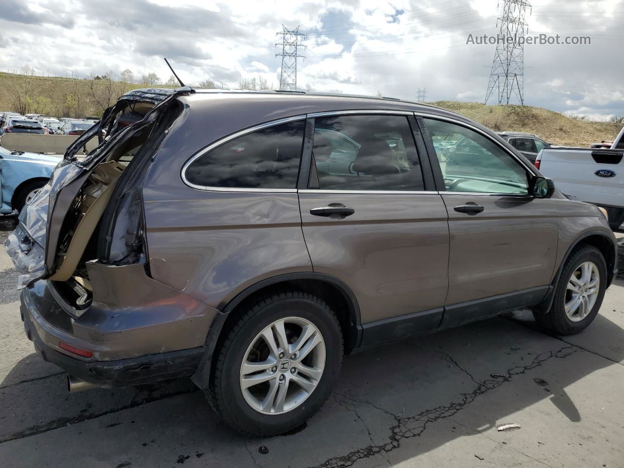 2010 Honda Cr-v Ex Brown vin: 5J6RE4H59AL090193