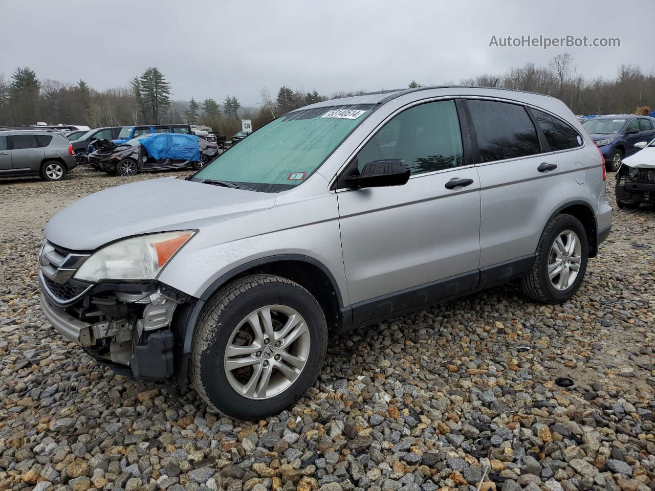 2010 Honda Cr-v Ex Silver vin: 5J6RE4H5XAL073919