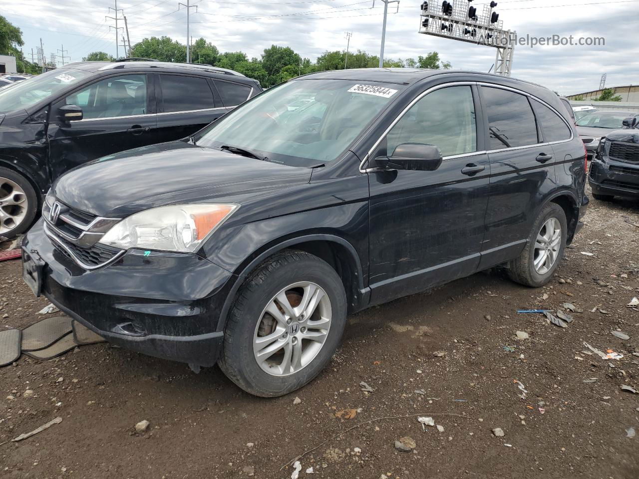 2010 Honda Cr-v Ex Black vin: 5J6RE4H5XAL088209