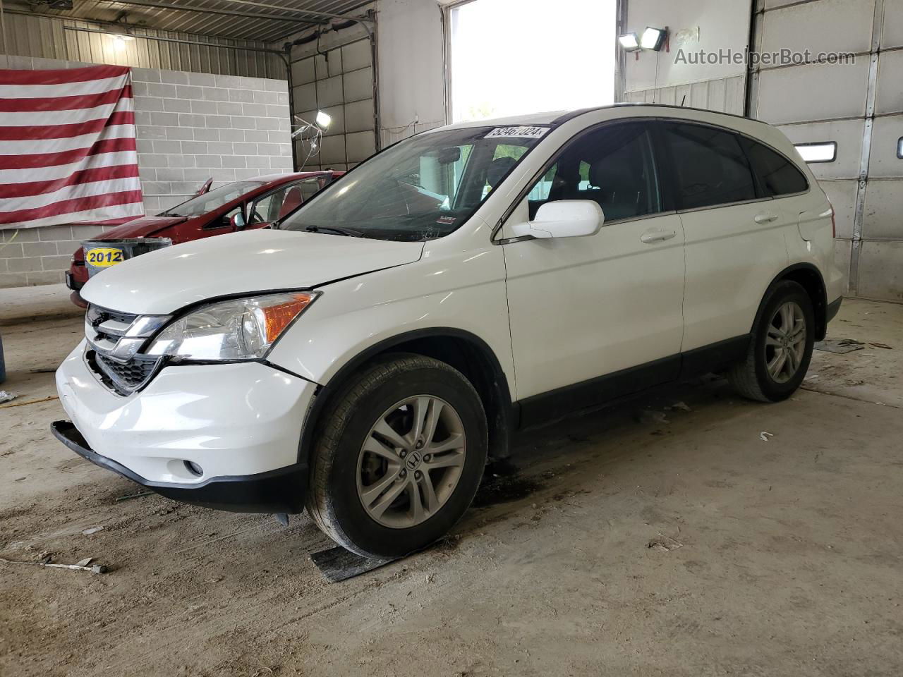 2010 Honda Cr-v Exl White vin: 5J6RE4H70AL011186