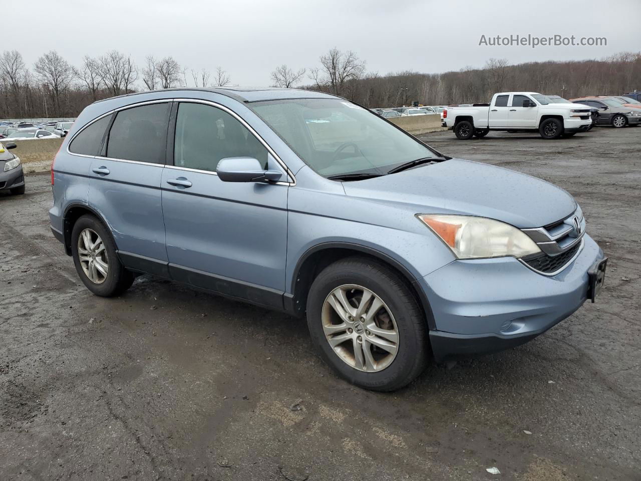 2010 Honda Cr-v Exl Blue vin: 5J6RE4H70AL020258