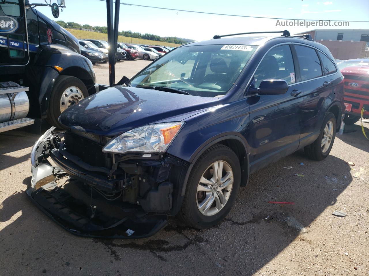 2010 Honda Cr-v Exl Blue vin: 5J6RE4H70AL042261