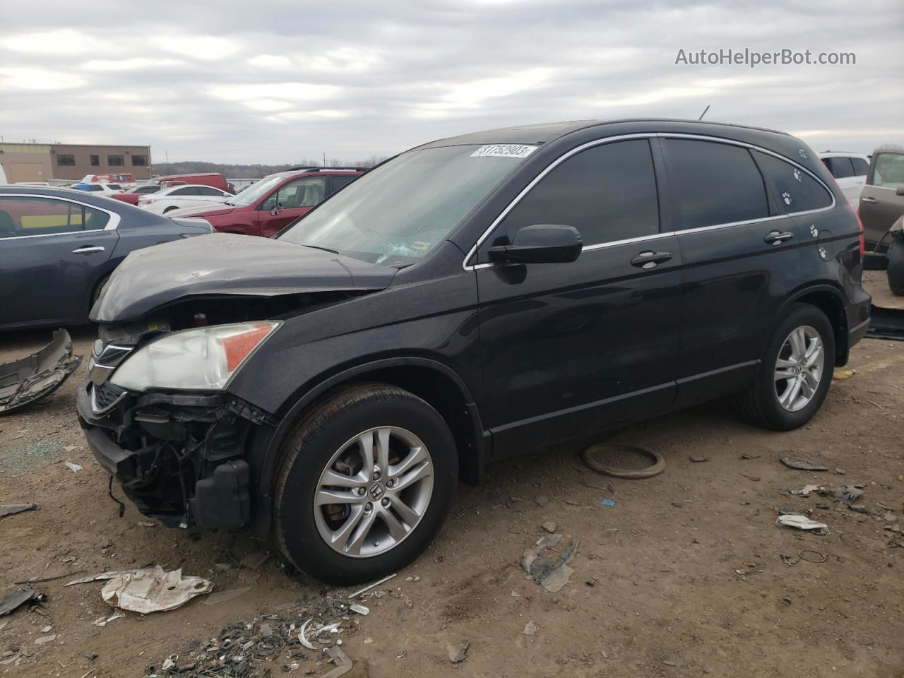 2010 Honda Cr-v Exl Black vin: 5J6RE4H70AL098782