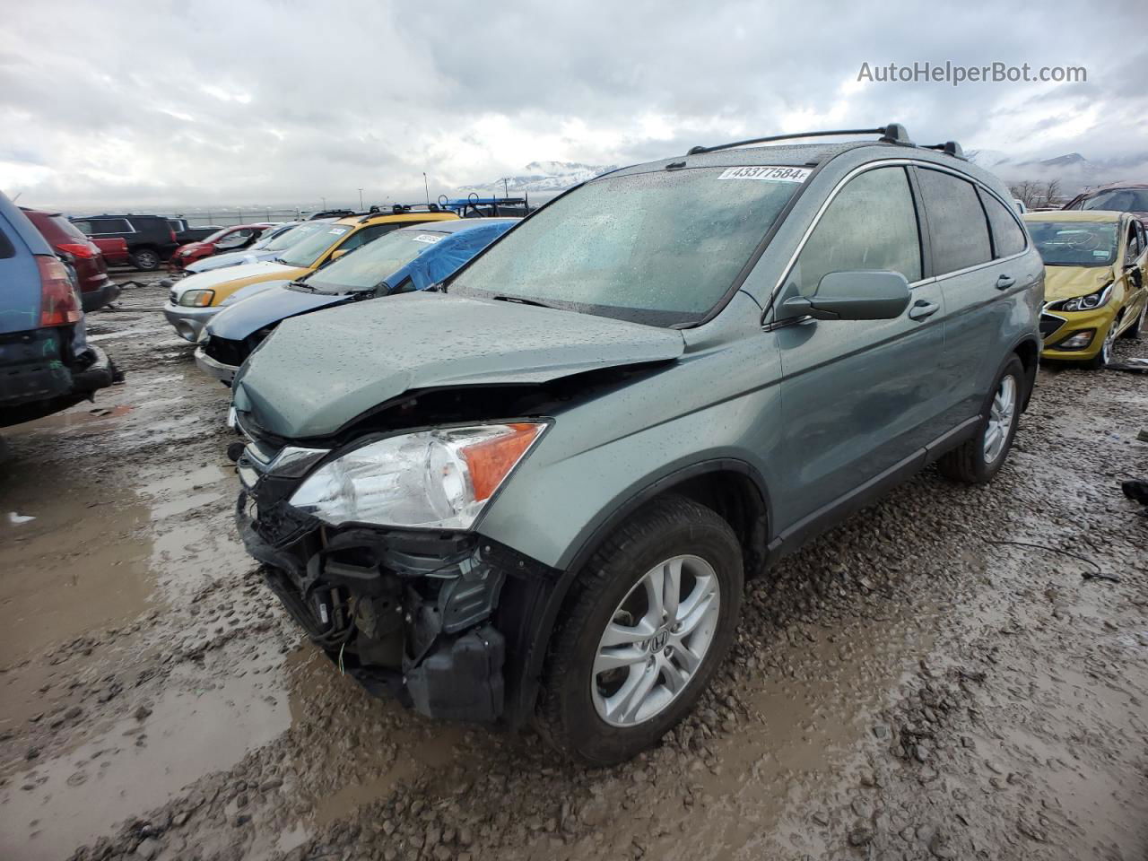 2010 Honda Cr-v Exl Turquoise vin: 5J6RE4H71AL029695