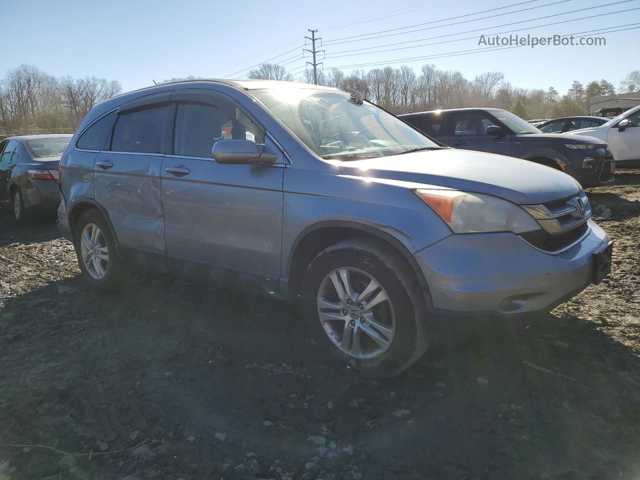 2010 Honda Cr-v Exl Blue vin: 5J6RE4H72AL082843