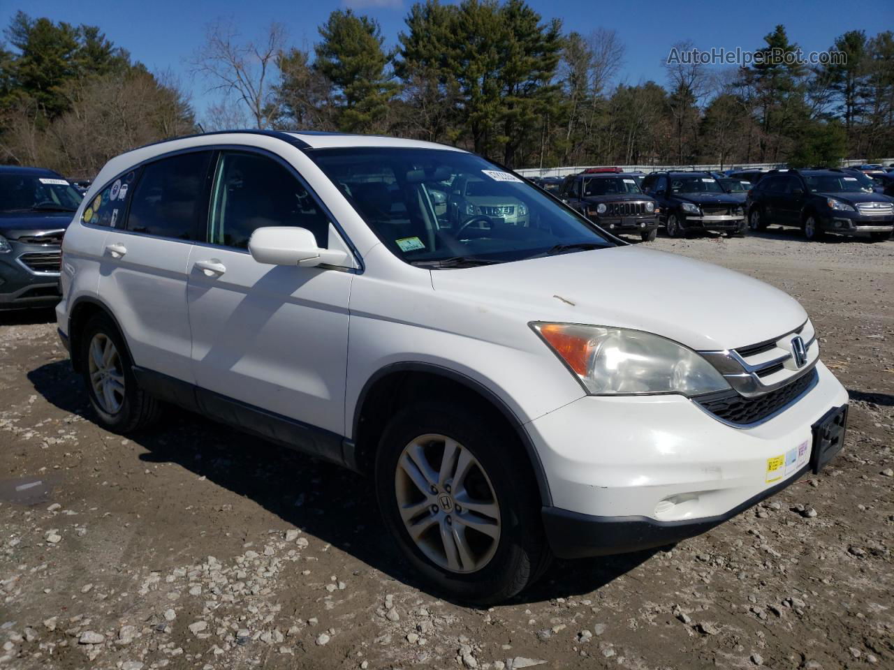 2010 Honda Cr-v Exl White vin: 5J6RE4H73AL008234