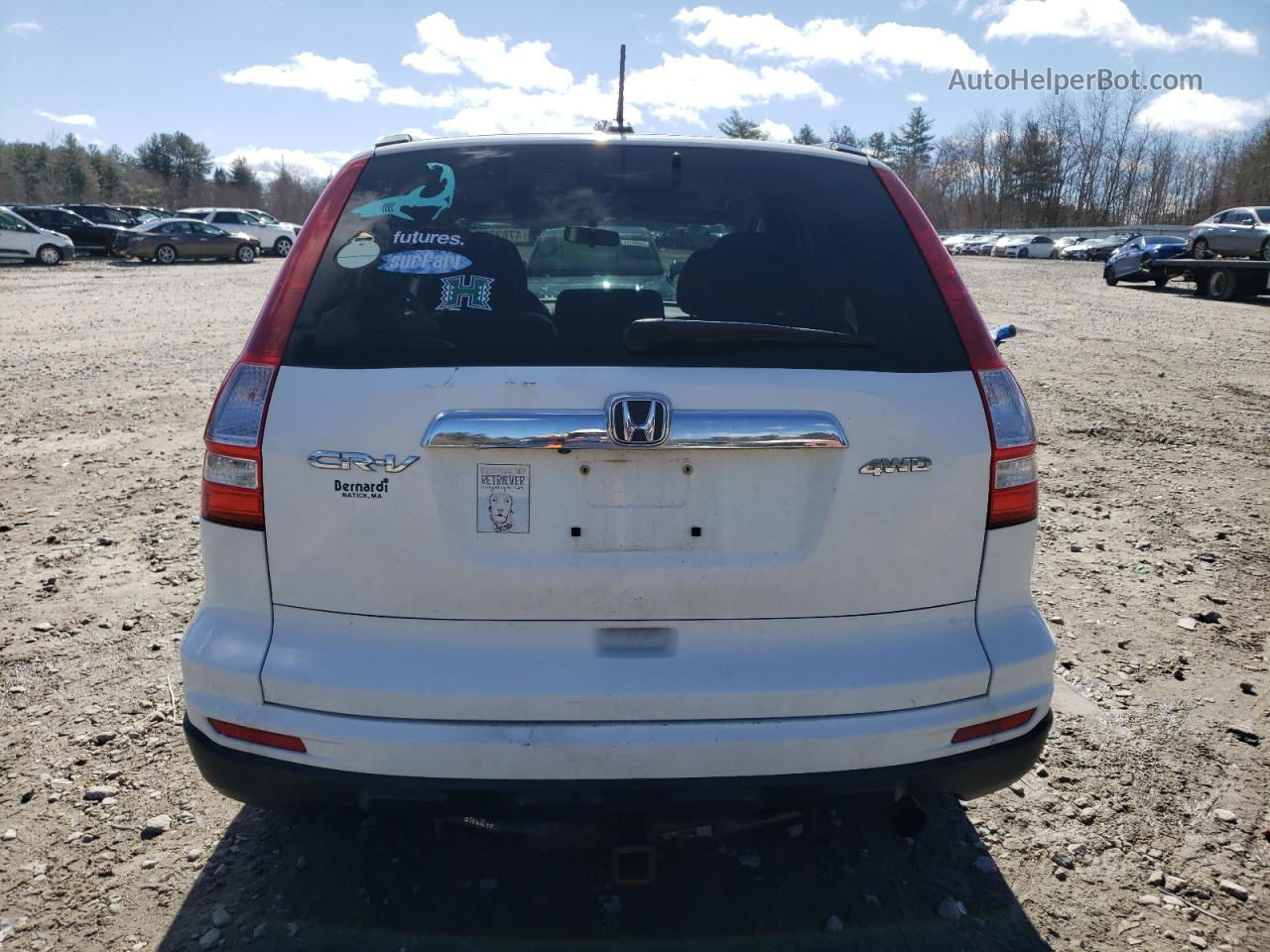 2010 Honda Cr-v Exl White vin: 5J6RE4H73AL008234