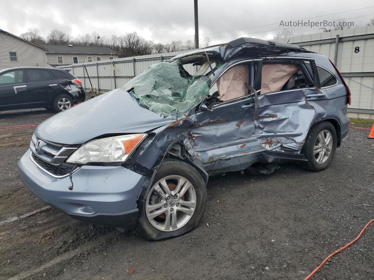 2010 Honda Cr-v Exl Blue vin: 5J6RE4H73AL046417