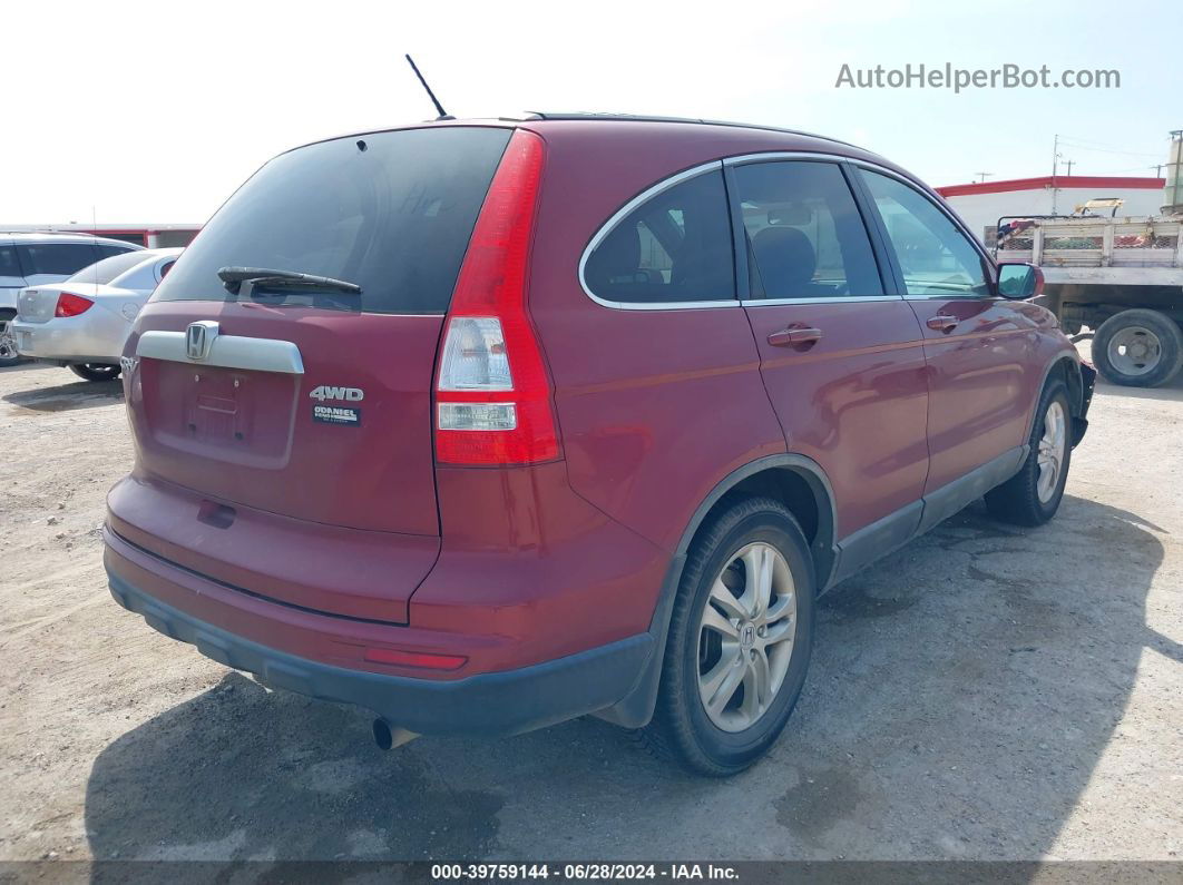 2010 Honda Cr-v Ex-l Maroon vin: 5J6RE4H74AL020344