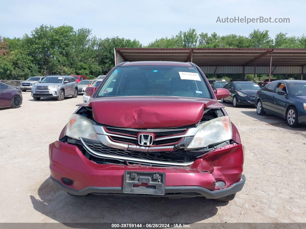 2010 Honda Cr-v Ex-l Maroon vin: 5J6RE4H74AL020344