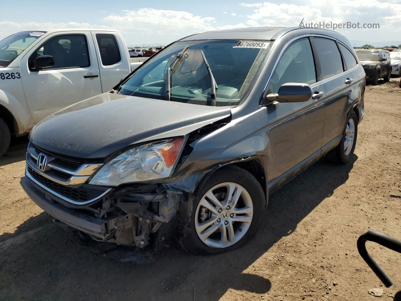 2010 Honda Cr-v Exl Blue vin: 5J6RE4H74AL036138