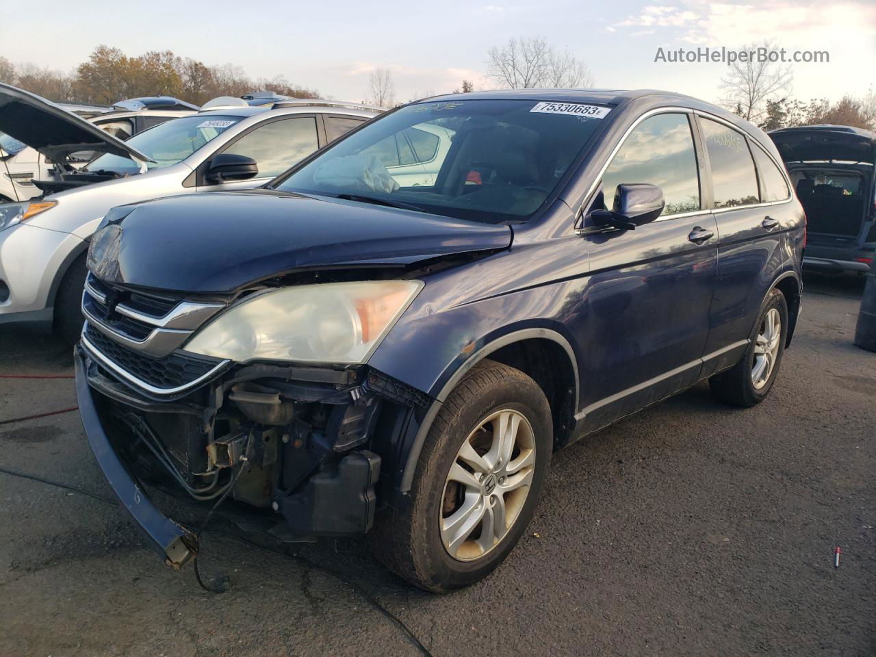 2010 Honda Cr-v Exl Синий vin: 5J6RE4H75AL026850