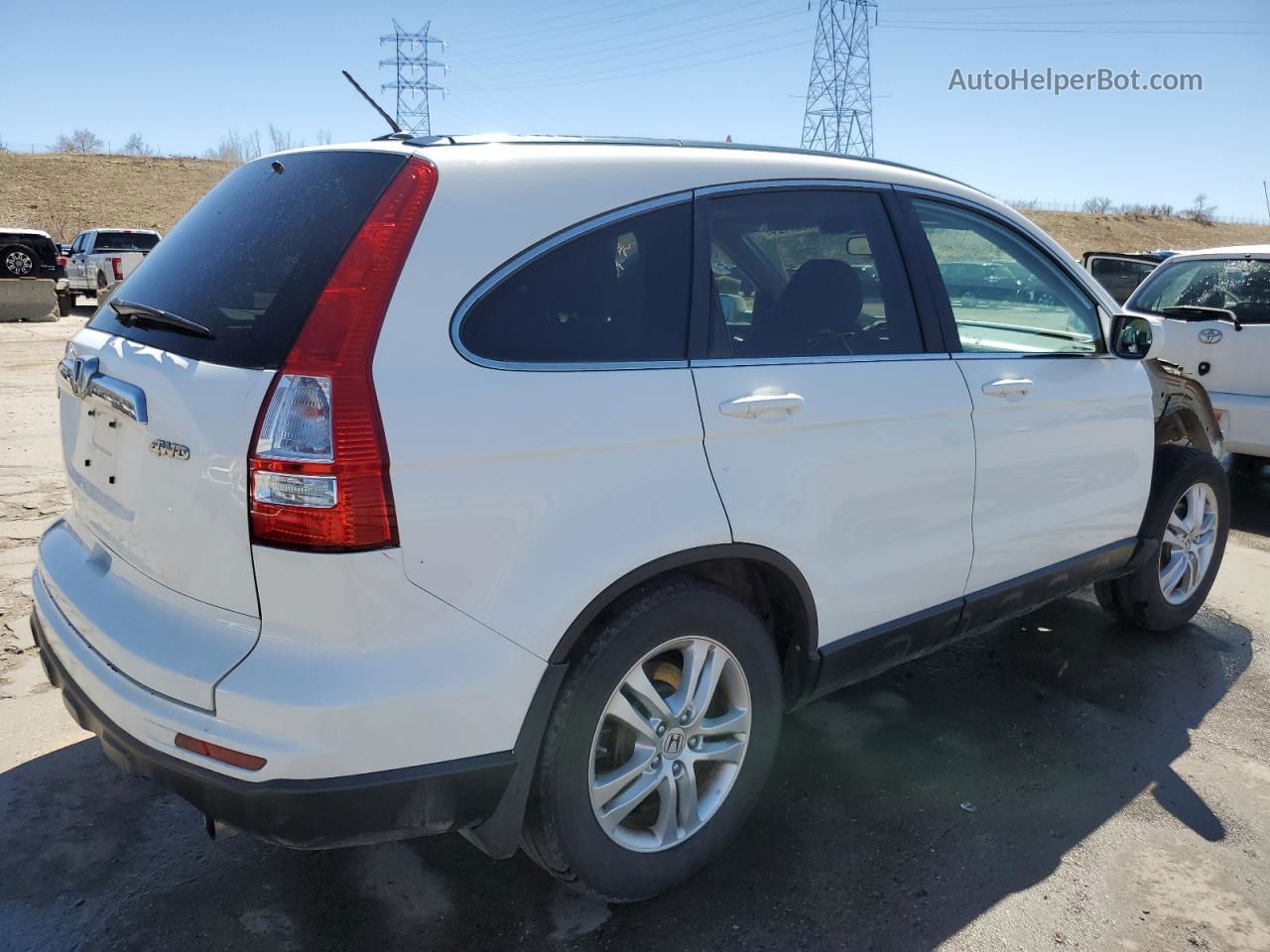 2010 Honda Cr-v Exl White vin: 5J6RE4H76AL032978