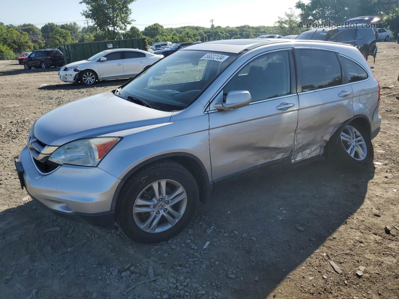 2010 Honda Cr-v Exl Silver vin: 5J6RE4H76AL052860