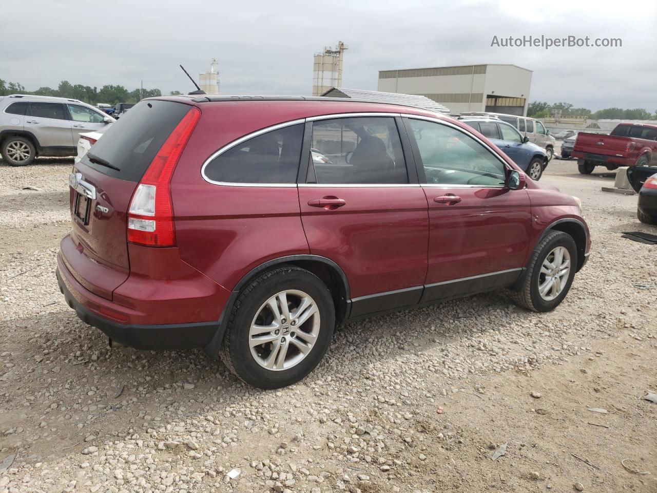 2010 Honda Cr-v Exl Maroon vin: 5J6RE4H76AL101135