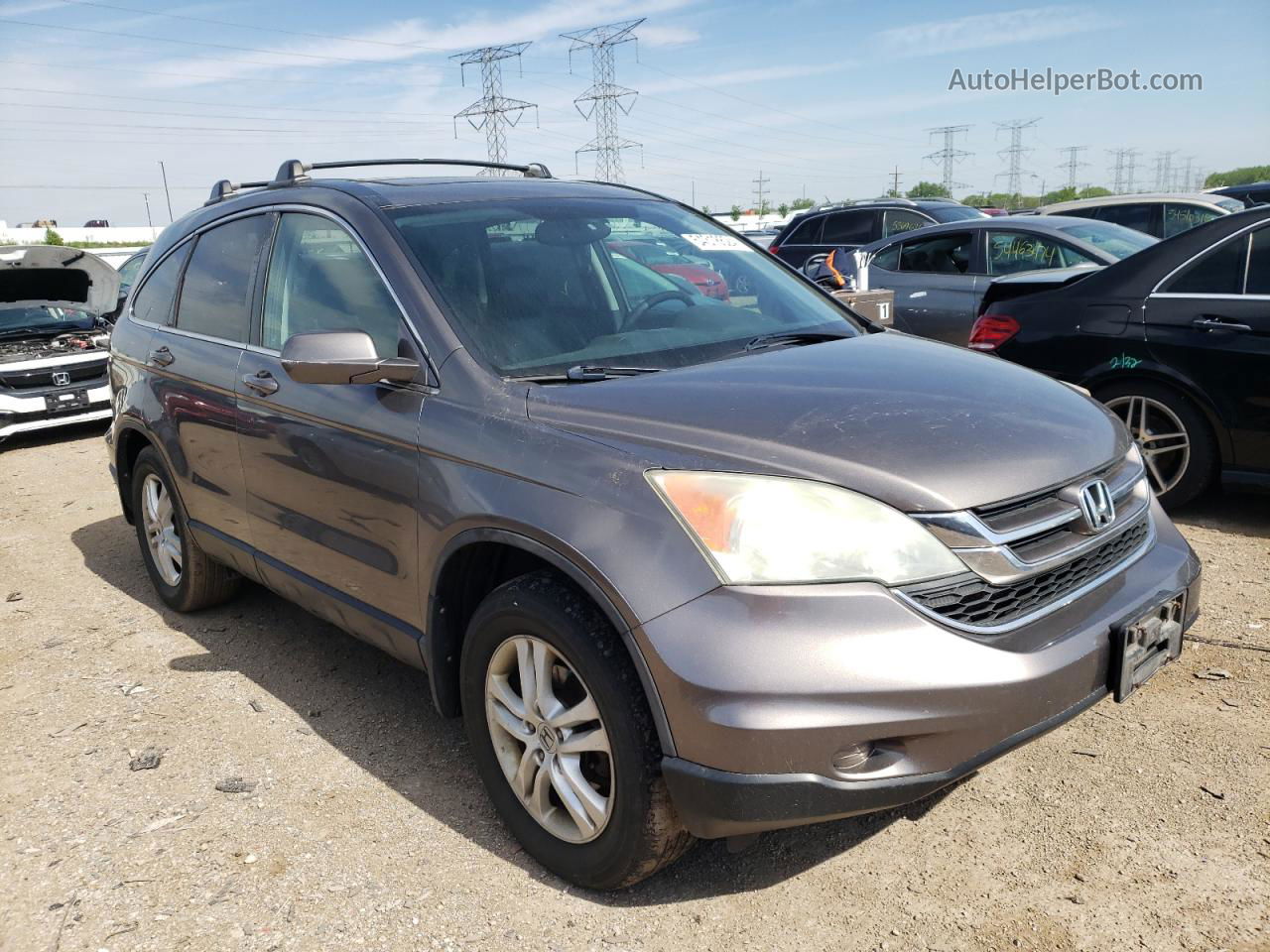 2010 Honda Cr-v Exl Gray vin: 5J6RE4H77AL051412