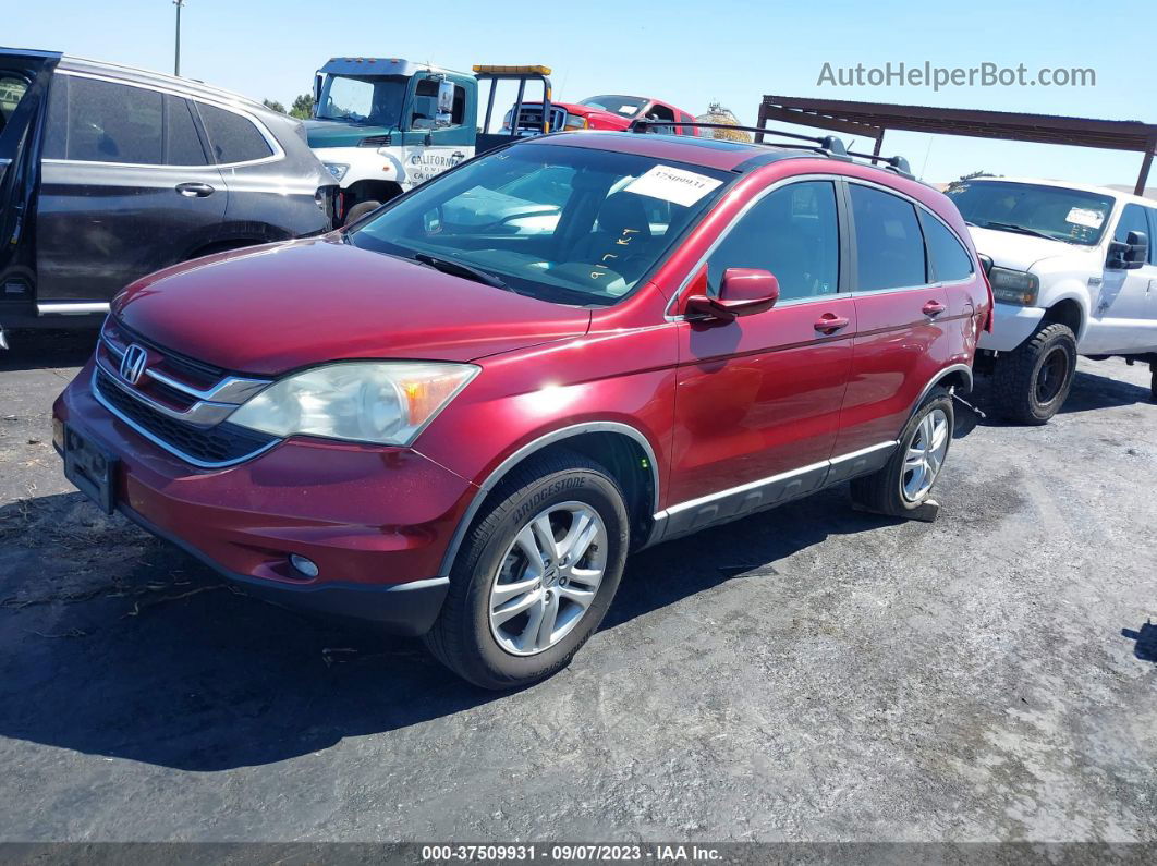 2010 Honda Cr-v Ex-l Red vin: 5J6RE4H78AL005829