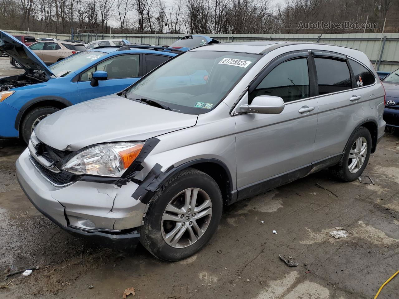 2010 Honda Cr-v Exl Silver vin: 5J6RE4H78AL081230