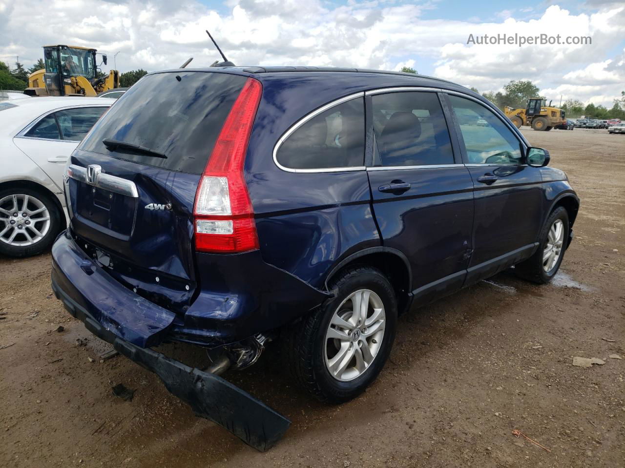 2010 Honda Cr-v Exl Blue vin: 5J6RE4H78AL090798