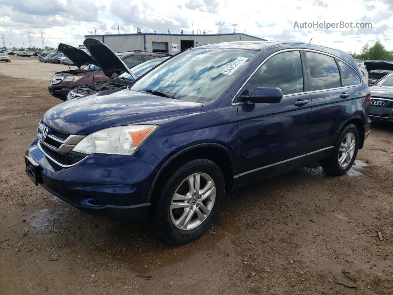 2010 Honda Cr-v Exl Blue vin: 5J6RE4H78AL090798