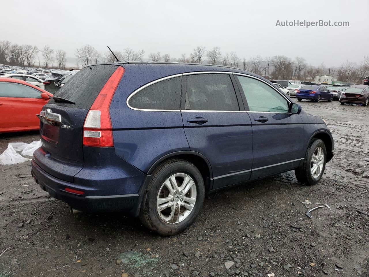 2010 Honda Cr-v Exl Blue vin: 5J6RE4H79AL040959