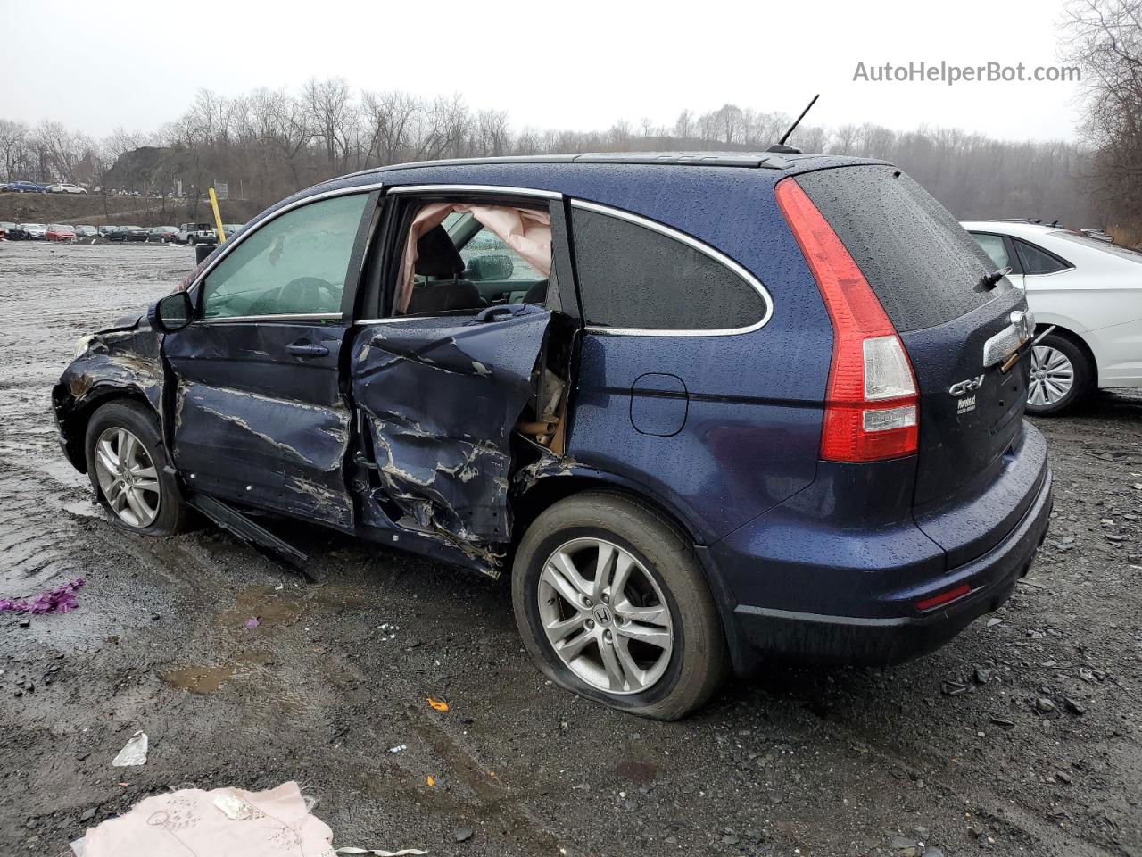 2010 Honda Cr-v Exl Blue vin: 5J6RE4H79AL040959