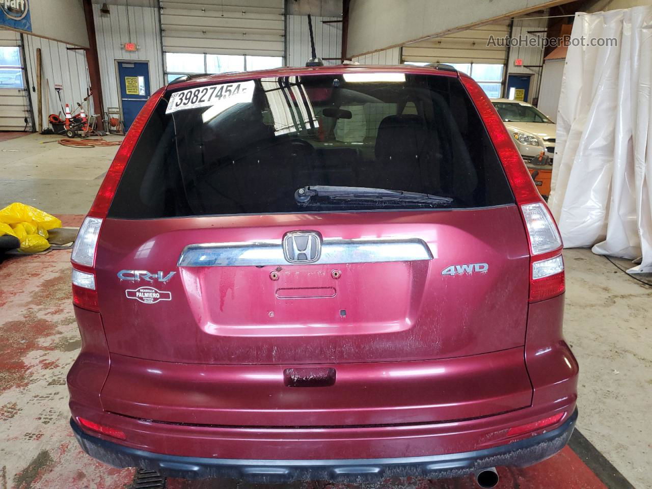 2010 Honda Cr-v Exl Burgundy vin: 5J6RE4H79AL074187