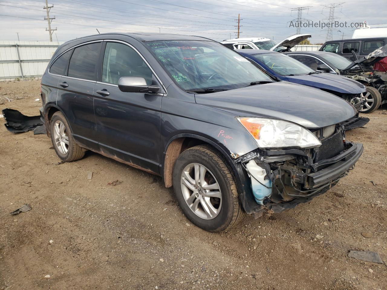 2010 Honda Cr-v Exl Gray vin: 5J6RE4H79AL100108