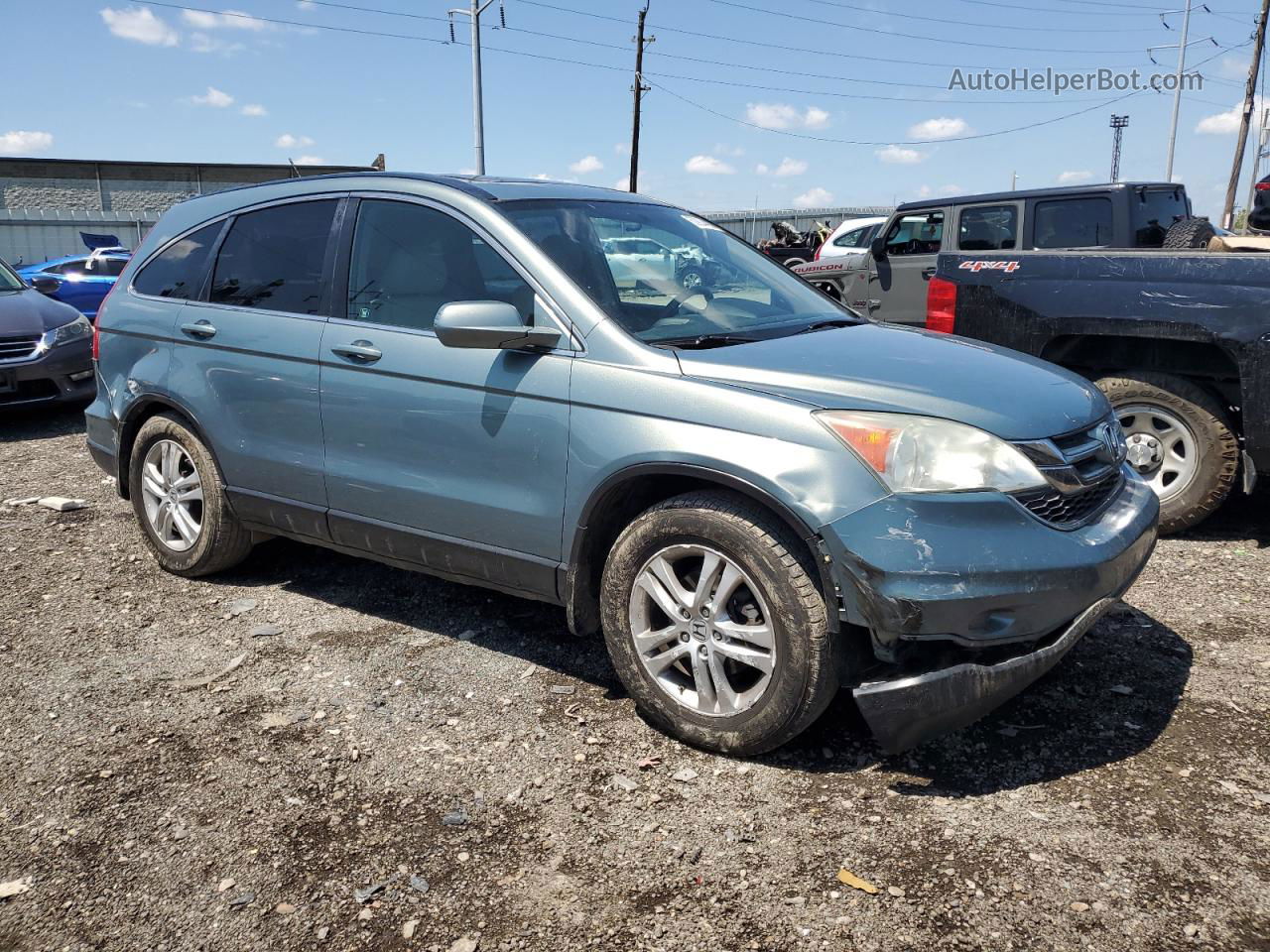 2010 Honda Cr-v Exl Teal vin: 5J6RE4H7XAL043322