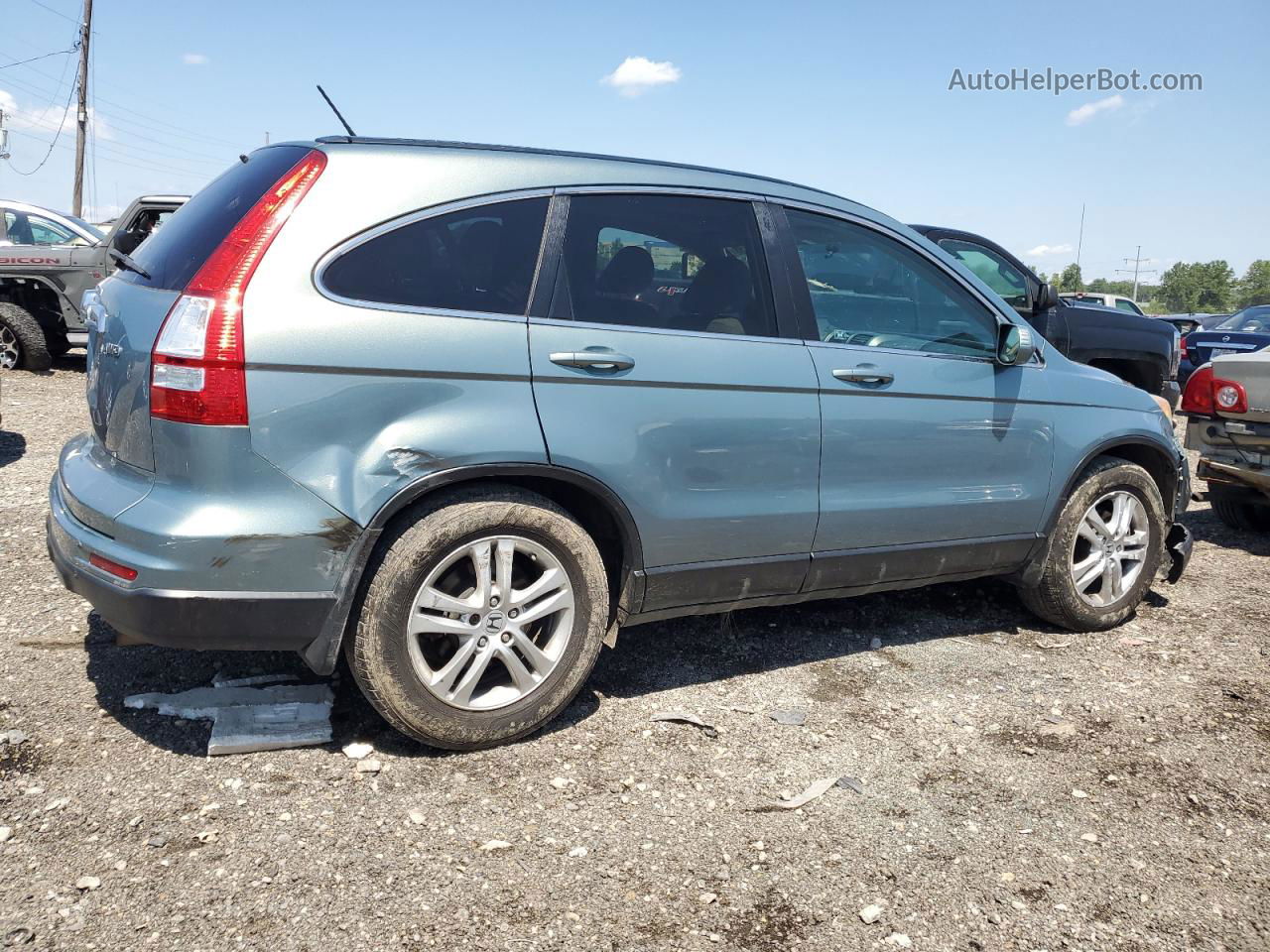 2010 Honda Cr-v Exl Teal vin: 5J6RE4H7XAL043322