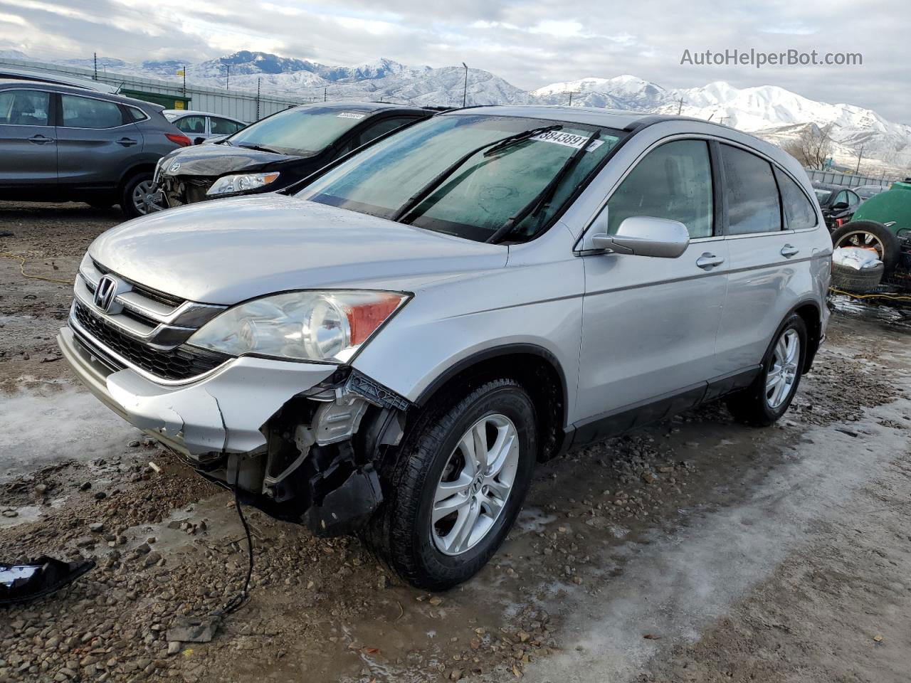 2010 Honda Cr-v Exl Silver vin: 5J6RE4H7XAL047211